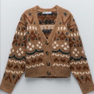 Zara Knit Jacquard Sweater